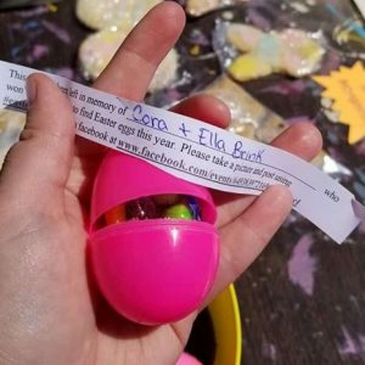 Those who find the hidden eggs are asked to post on the Easter Eggs for Heaven page on Facebook. (Courtesy Photo)