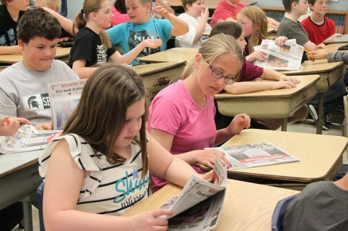 Kennedy Elementary School fifth grade students take part in the Newspapers in Education program.