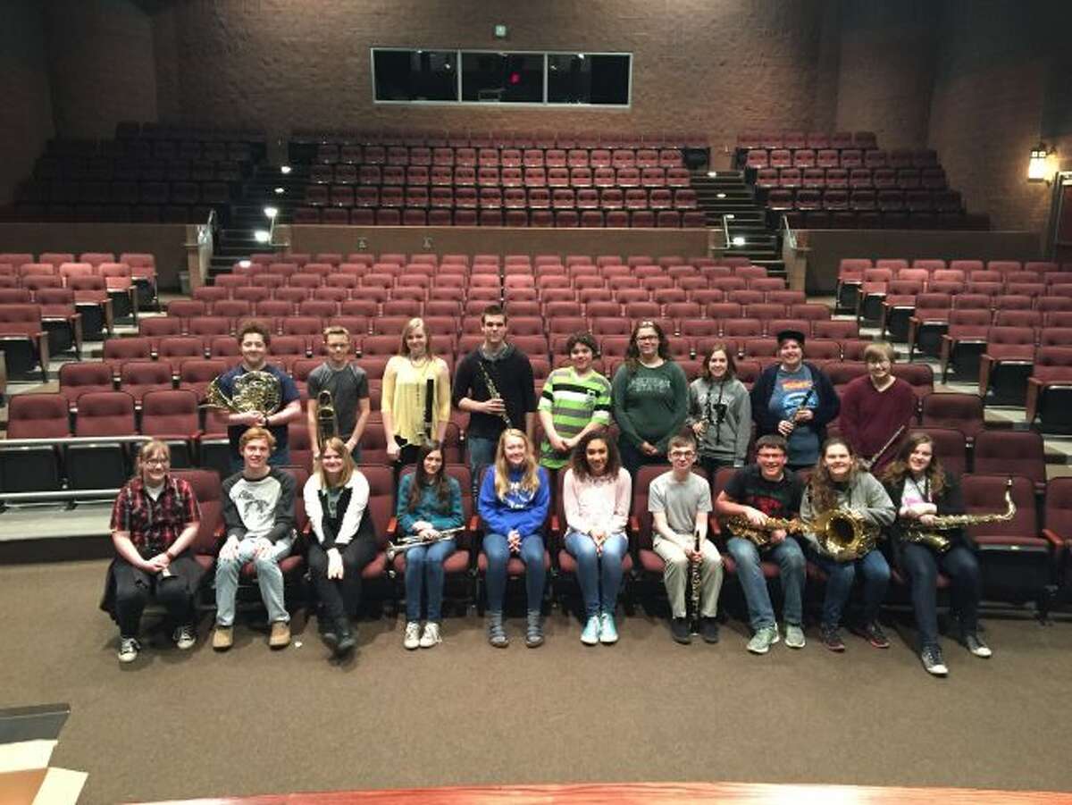 Shown are the Manistee High School Band students who competed in state solo and ensemble.