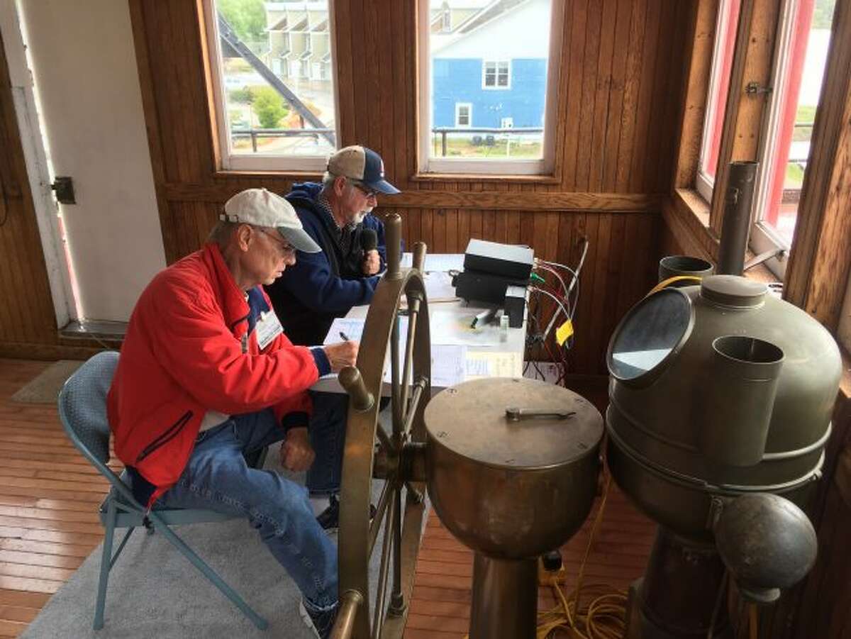Members of the Manistee Amateur Radio Club (MARC) participated in the Museum Ships Weekend aboard the SS City of Milwaukee. (Courtesy photo)