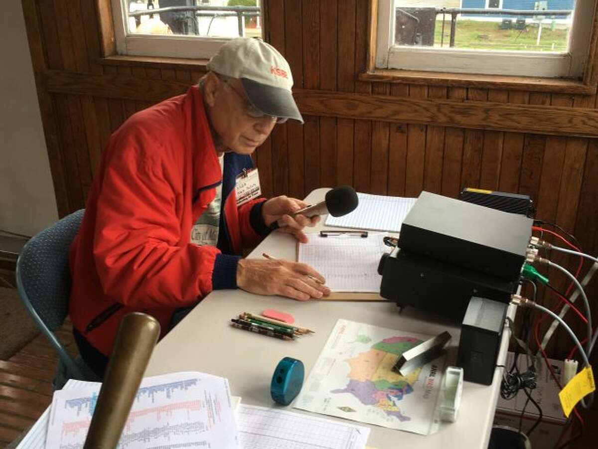During the Museum Ships Weekend aboard the SS City of Milwaukee, members of the Manistee Amateur Radio Club made contact with other stations across the country. (Courtesy photo)