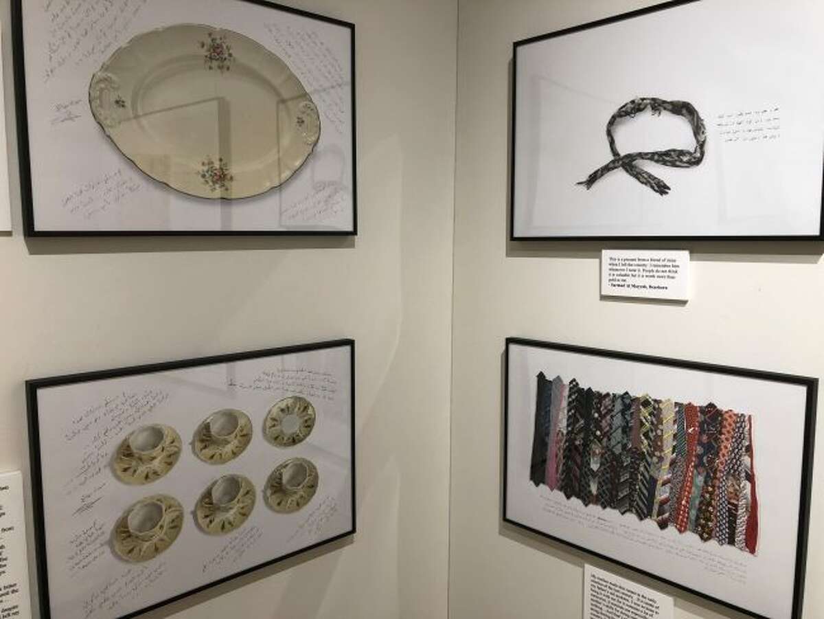 Shown are some of the objects in James Lommasson's exhibit "What We Carried" that opens the Humankind series at West Shore Community College. The year long Humankind series will focus on the Middle East and feature literature, art, music, speakers and discussions.