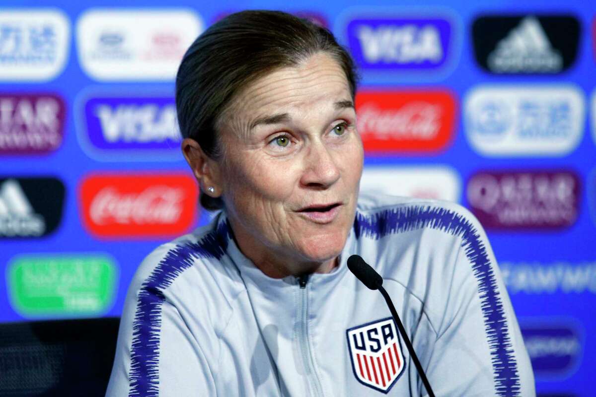 PHOTOS: Everything you should know about Megan Rapinoe  FILE - In this July 6, 2019 file photo United States coach Jill Ellis attends a news conference at the Stade de Lyon, outside Lyon, France. A person with knowledge of the situation says Ellis is stepping down after leading the team to back-to-back Women’s World Cup titles. The person spoke on the condition of anonymity Tuesday, July 30, 2019 because the resignation has not been officially announced.  >>>Get to know more about United States soccer star Megan Rapinoe, who already has five goals in the 2019 Women's World Cup ... 