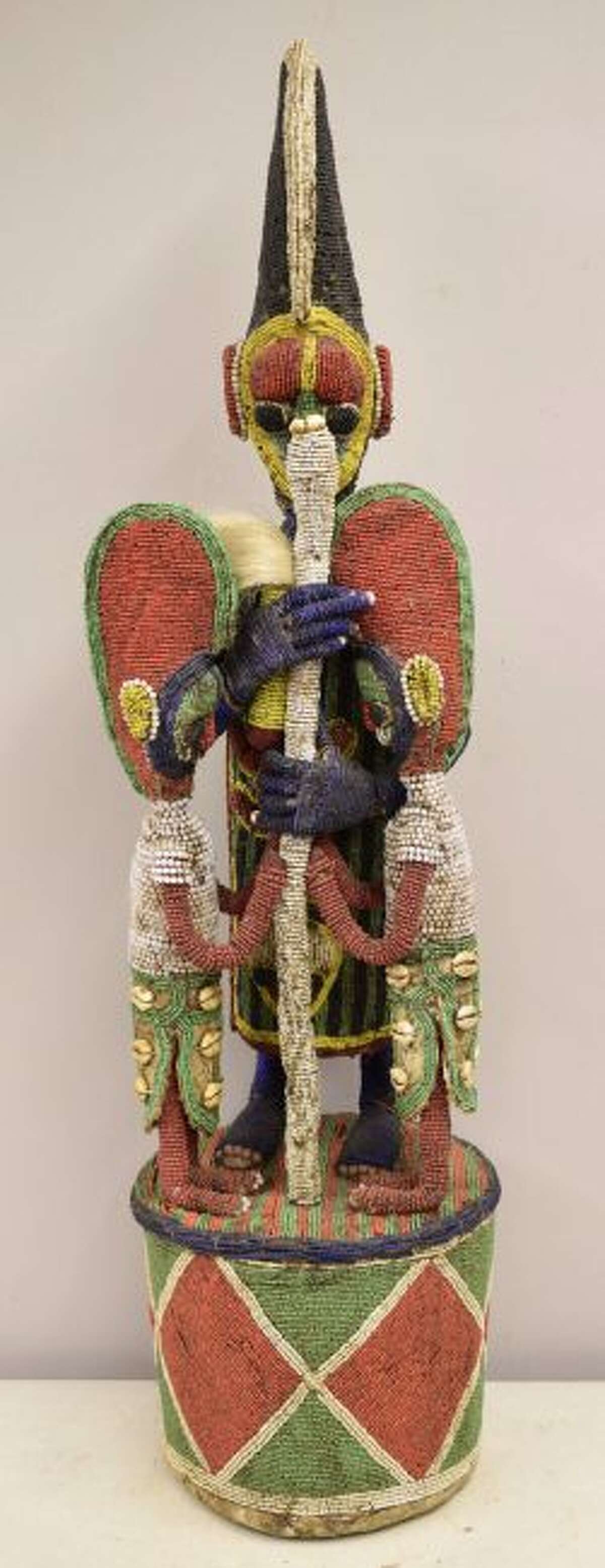 A Yoruba Crown will be one of the exhibits during the West Shore Community College’s exhibit of African masks, figurative sculpture, weavings, and artifacts at the Manierre Dawson Gallery. Gallery hours are Monday through Thursday, 9 a.m. to 4 p.m., Friday, 9 a.m. to 1 p.m.