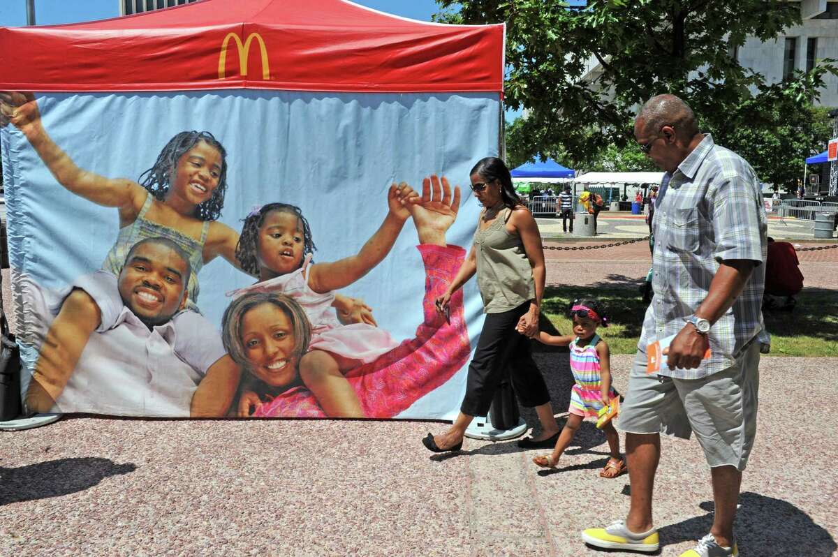 The McDonald's sponsored Black Arts and Cultural Festival at the Empire State Plaza on Saturday Aug. 1, 2015 in Albany, N.Y. (Michael P. Farrell/Times Union)