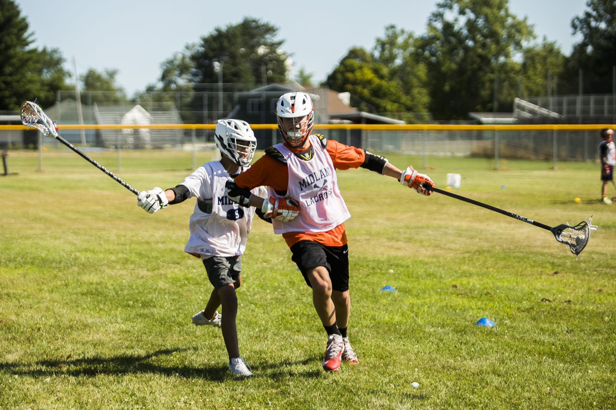 Midland Lacrosse Club oneday camp with U of Mich. men's lacrosse