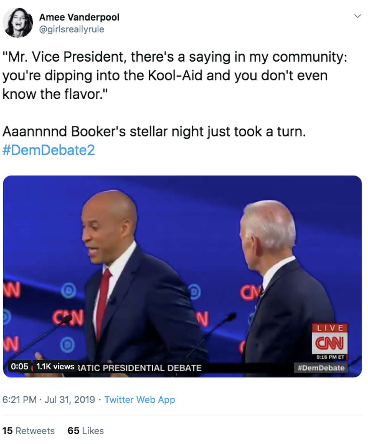 Cory Booker Scores Points For Kool Aid Jab At Joe Biden During