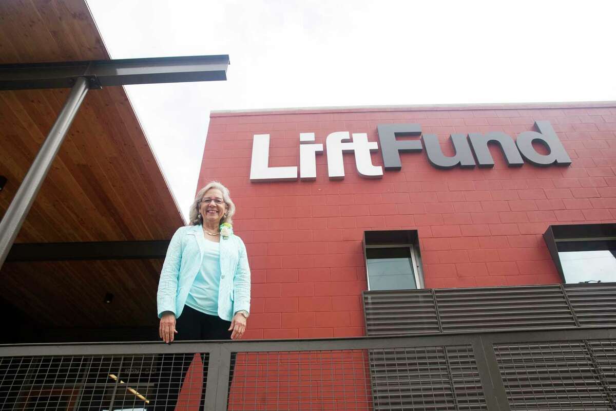 CEO and President Janie Barrera is pictured in front of the LiftFund building in 2015.