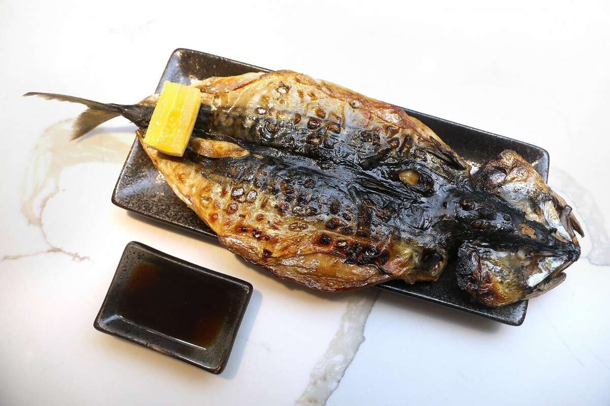 Charcoal grilled korean bbq mackerel seen at Um.ma, Chris Oh's restaurant in the Sunset dedicated to homestyle Korean cooking on Friday, July 26, 2019 in San Francisco, Calif.