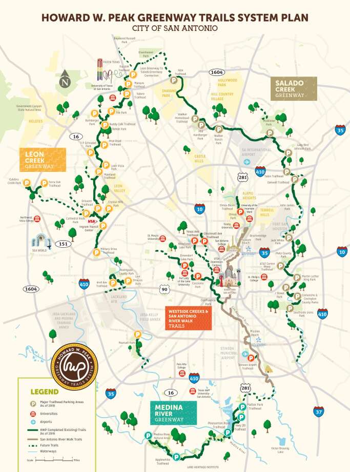 San Antonio Bike Trails Map Parks and Recreation Expands Greenway Trail System   San Antonio 