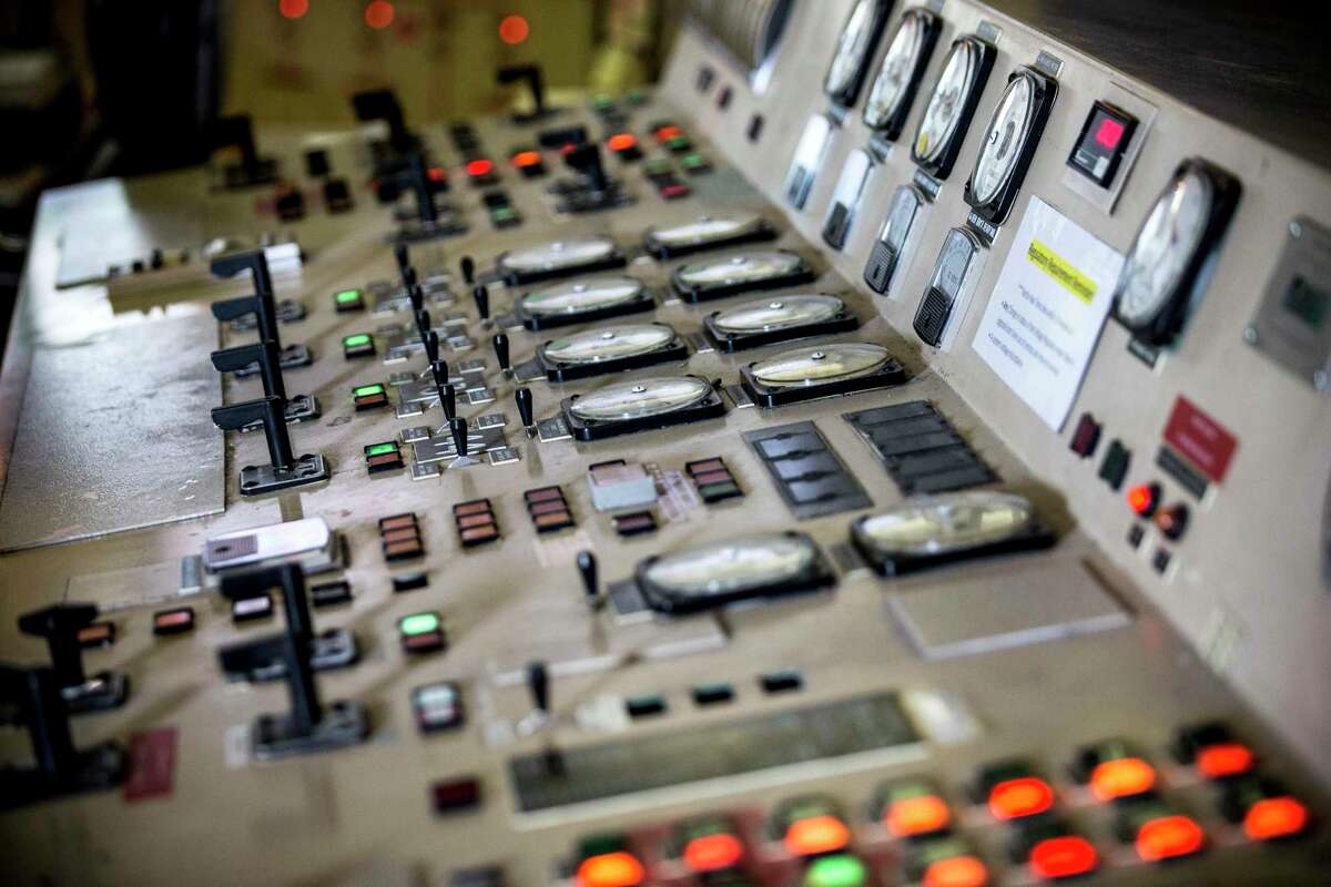 A panel in the control room is shown at NRG's TH Wharton Generating Station in Houston. NRG is preparing its Houston-area power plants for the summer as Texas is expected to shatter power demand records and the state's power reserves are the lowest they have been in nearly a decade. ( Brett Coomer / Houston Chronicle )