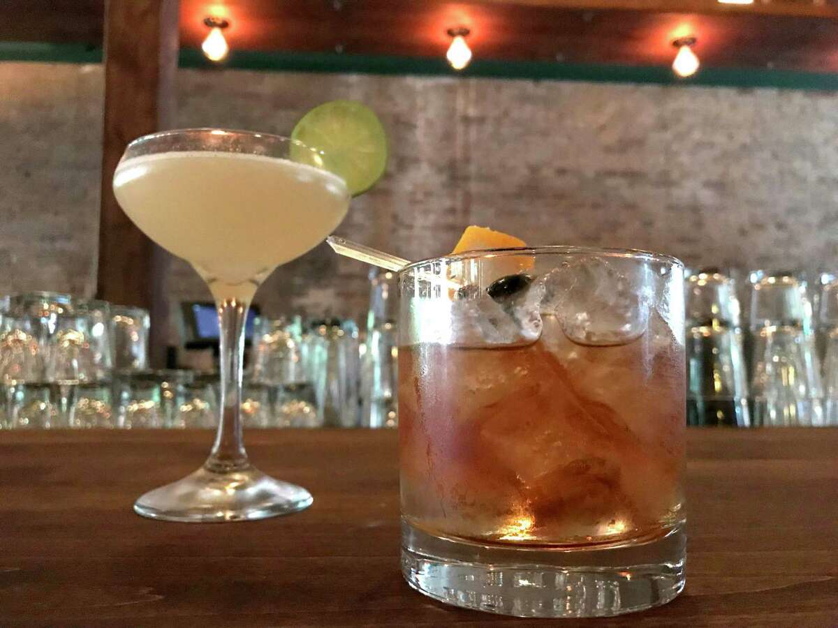 Tequila Honeysuckle and Old-fashioned cocktails from Lilly's Greenville