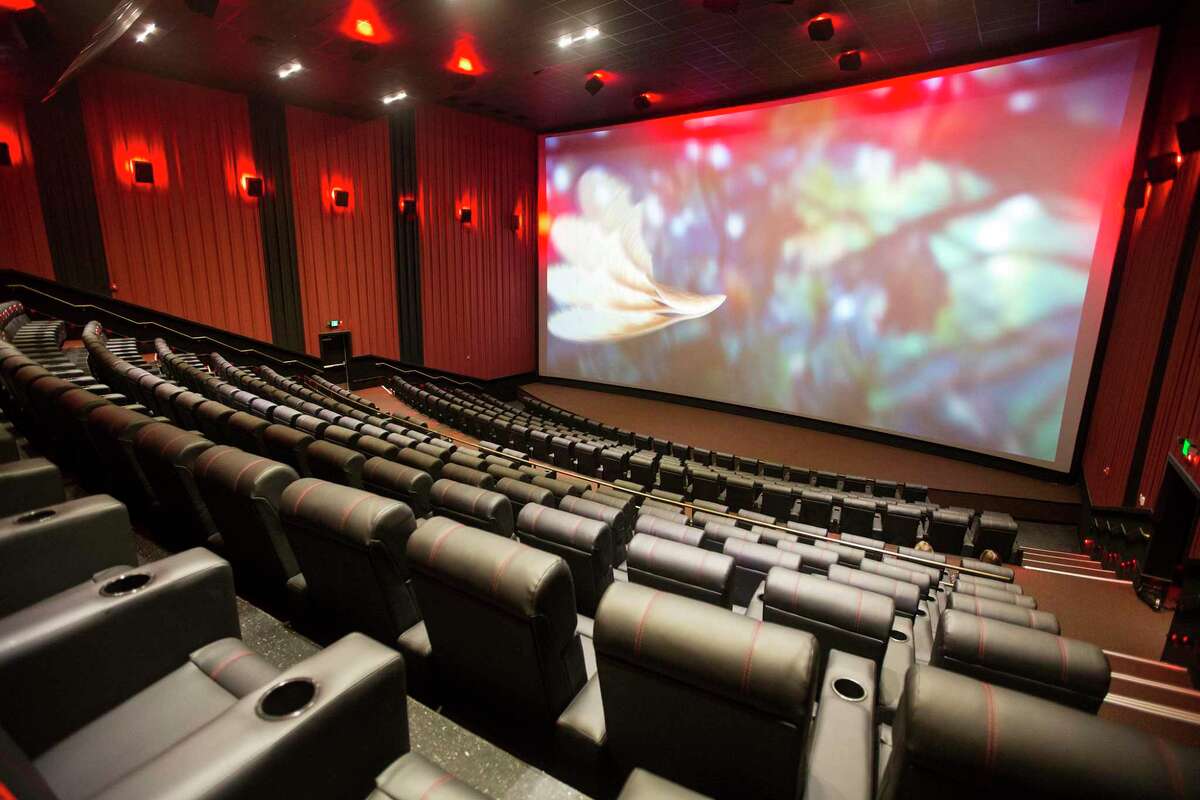 A 70-foot silver screen showcases an all digital projection system and Dolby Atmos surround sound during a media tour of the new ShowBiz Cinemas Kingwood SDX expansion March 18, 2015, in Kingwood.