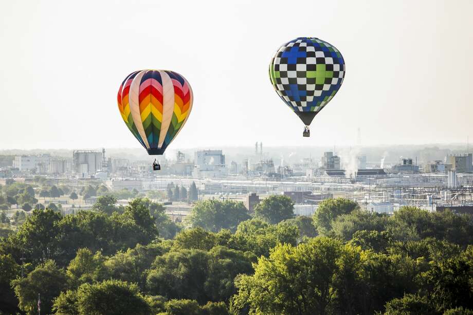 Hot Air Balloons Take To The Sky Over Midland During Balloon