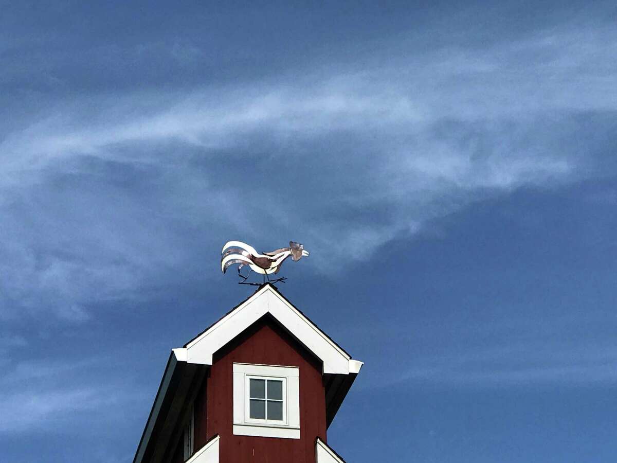 The symbol of a rooster adorns the top of Westport Country Playhouse. Taken July 31, 2019 in Westport, CT.