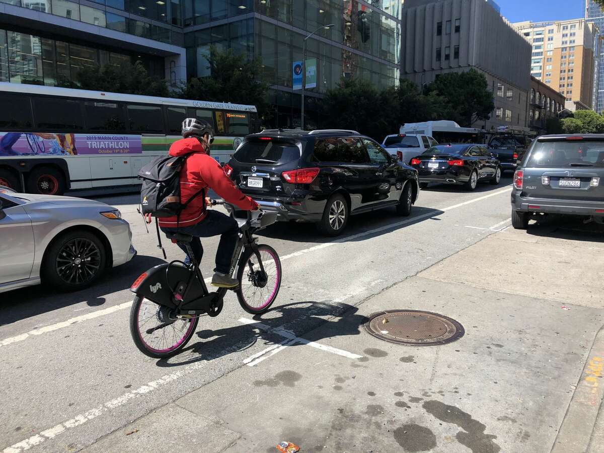 you may drive in a bike lane