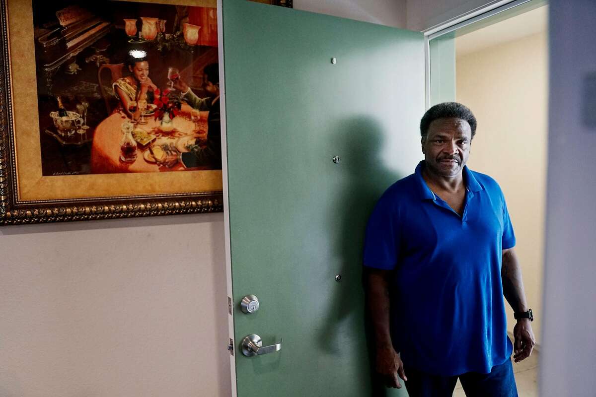 Kent Williams sits at his home in San Diego, CA on Friday, August 2, 2019. Williams, a former inmate, was released in early June after serving 17 years for felony property crimes. In 2003, he was sentenced to 50-years-to-life in prison for burglarizing two homes and stealing a car. He is the first former inmate has been released from prison under a new California law that allows prosecutors to review sentences they consider unjustly harsh. AB2942, by San Francisco Assemblyman Phil Ting, allows district attorneys to recommend a lesser sentence to a judge.
