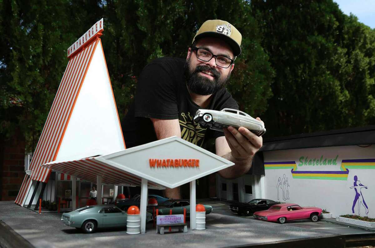 Steven Cromwell, a San Antonio elementary school art teacher, makes detailed dioramas of classic San Antonio businesses. His miniature recreation of a Whataburger A-frame restaurant recently caught the attention of social media. Cromwell's passion for miniature model building have captured people's imaginations and has taken many back on a trip down memory lane of some the city's well-known hangouts and businesses.
