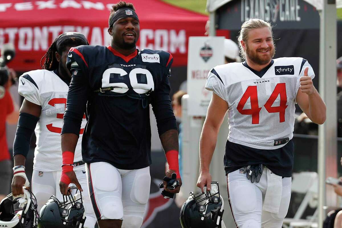 Houston Texans defensive back Xavier Crawford (28) and defensive