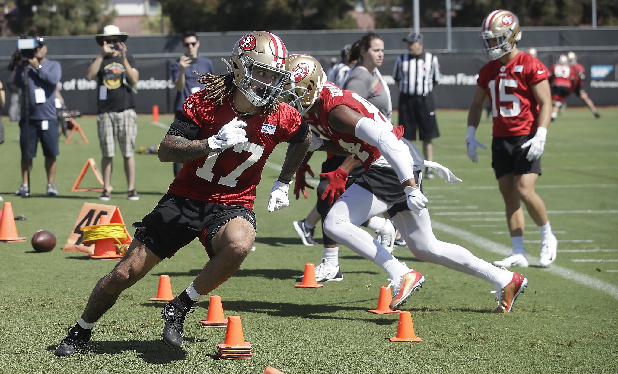 49ers rookie wide receiver Jalen Hurd has displayed ferocity