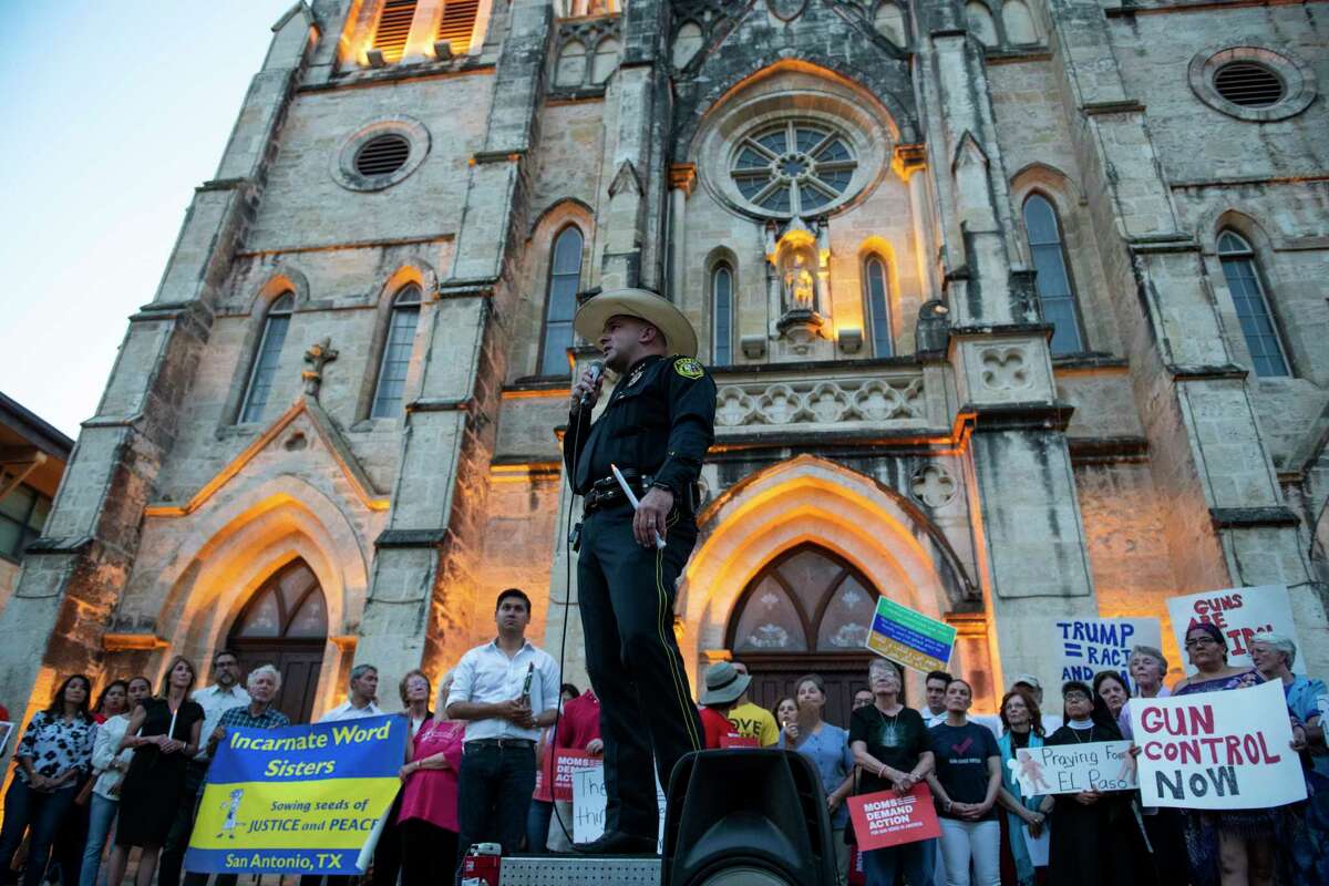 Bexar County Sheriff Javier Salazar told people at the vigil that mass shootings, such as those in El Paso and Dayton, Ohio, could occur here or anywhere.