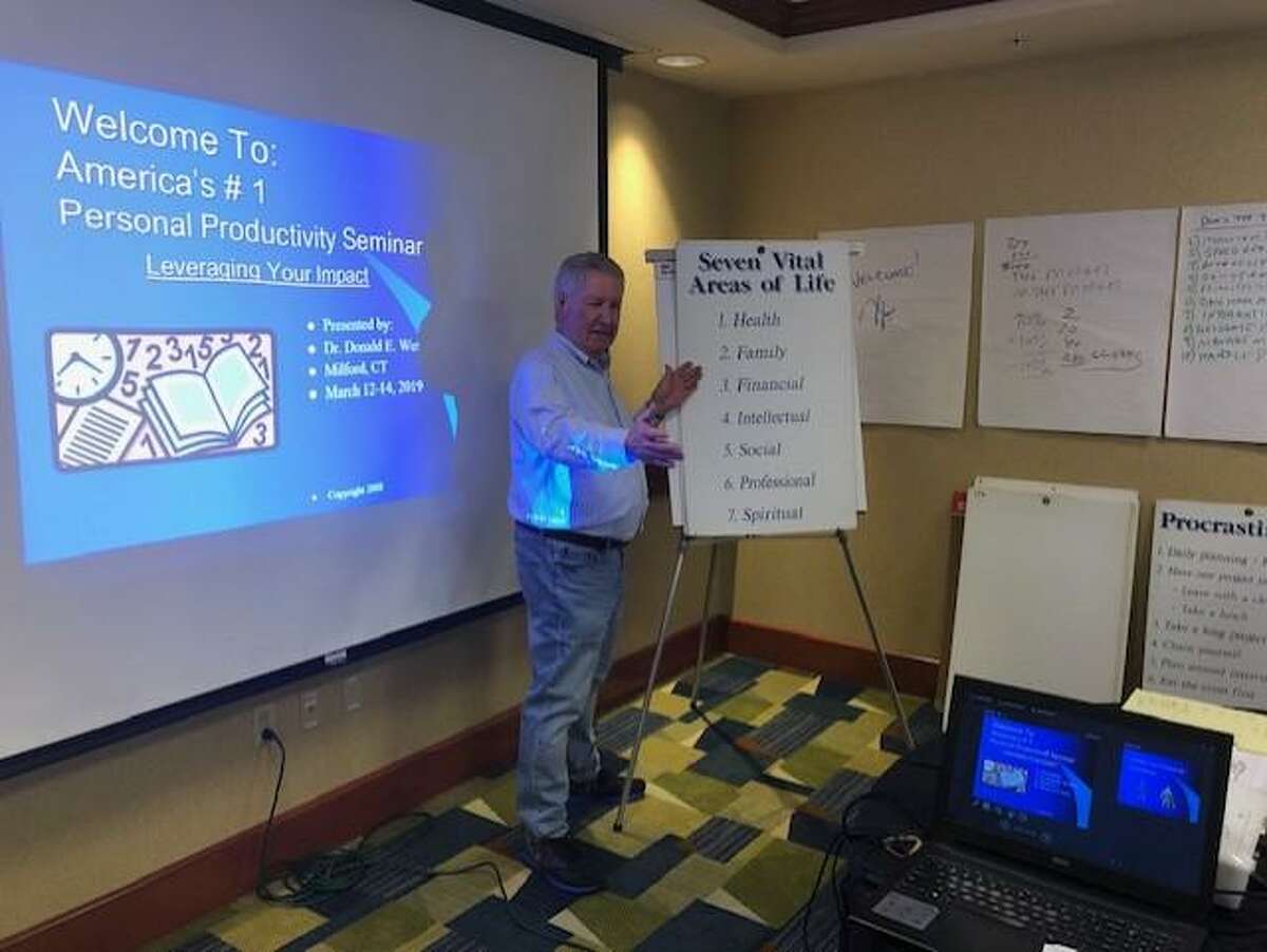Donald Wetmore is holding a seminar at Wilton Library geared to help business hours get more time out of their work day.