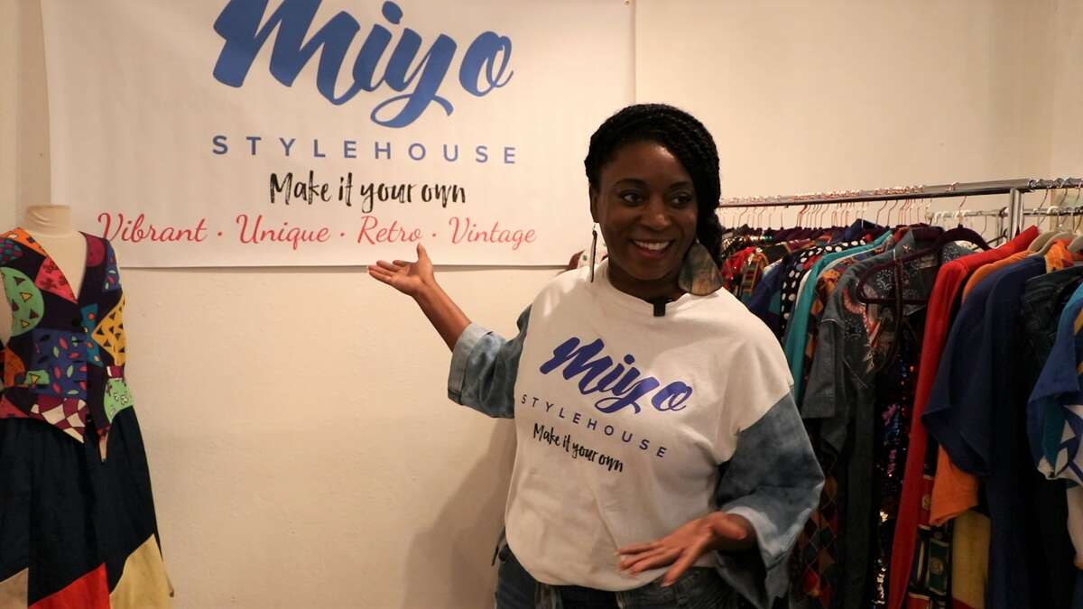 Owner and curator of Miyo Stylehouse, J. Houston, advocates for the re-purposing and re-mixing of retro and vintage clothing.
