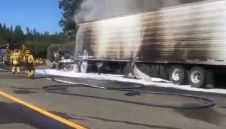 I-80 closed in both directions near Colfax due to big rig fire