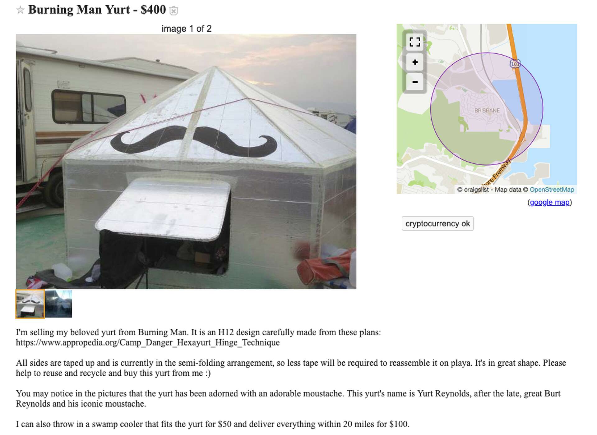 The most ridiculous Burning Man things for sale on Craigslist