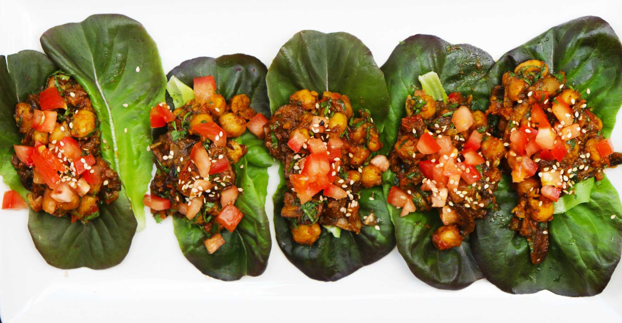 Recipe Garbanzo Mushroom Lettuce Wraps