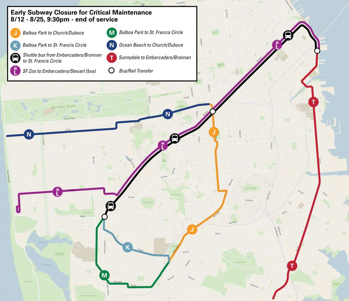 Muni Routes Map