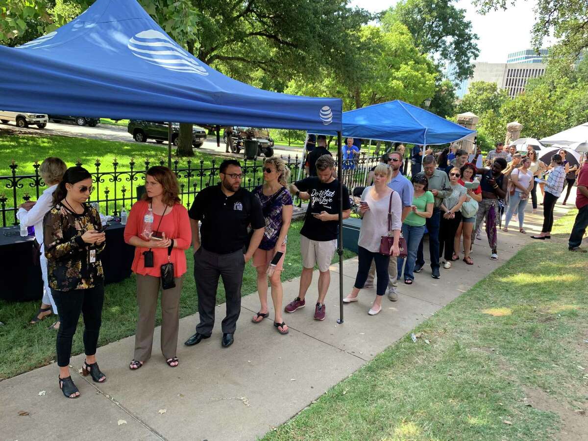Dozens of people stood in line at a blood drive near the Texas Capitol in support of the victims of Saturday's mass shooting in El Paso that left 22 people dead.