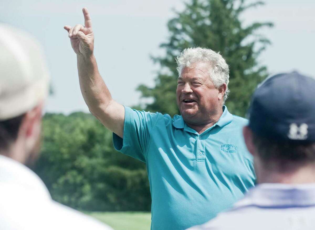 Rick Cerone at the first tee of the 29th Annual Tim Teufel Celebrity Golf Tournament at Tamarack Country Club. Monday, Aug. 5, 2019