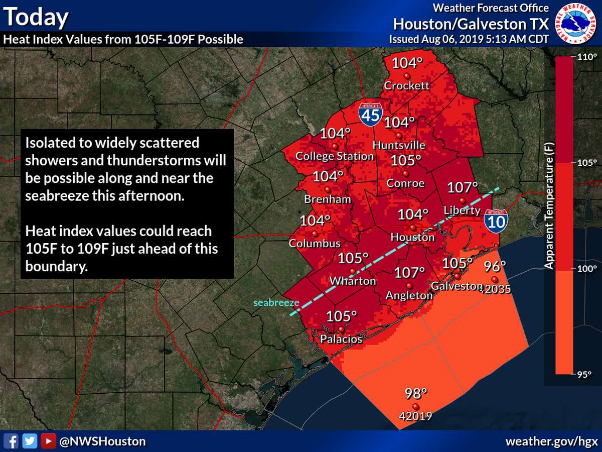 High heat could trigger heat advisories for Southeast Texas on Friday through the weekend, according to the National Weather Service.
