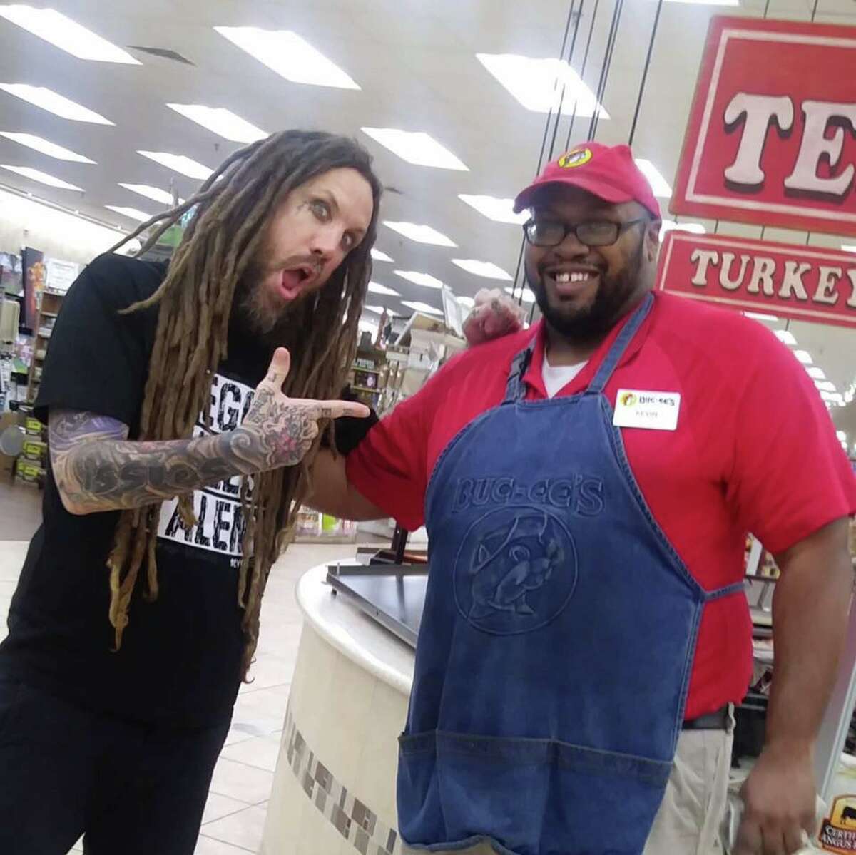 Brian "Head" Welch  The lead guitarist of the band Korn is the most recent celebrity sighting at Buc-ee's. He was spotted at a Terrell, Texas location in late July of 2019.  >>>Check out which other notable celebrities have made at least one pit stop at Buc-ee's.