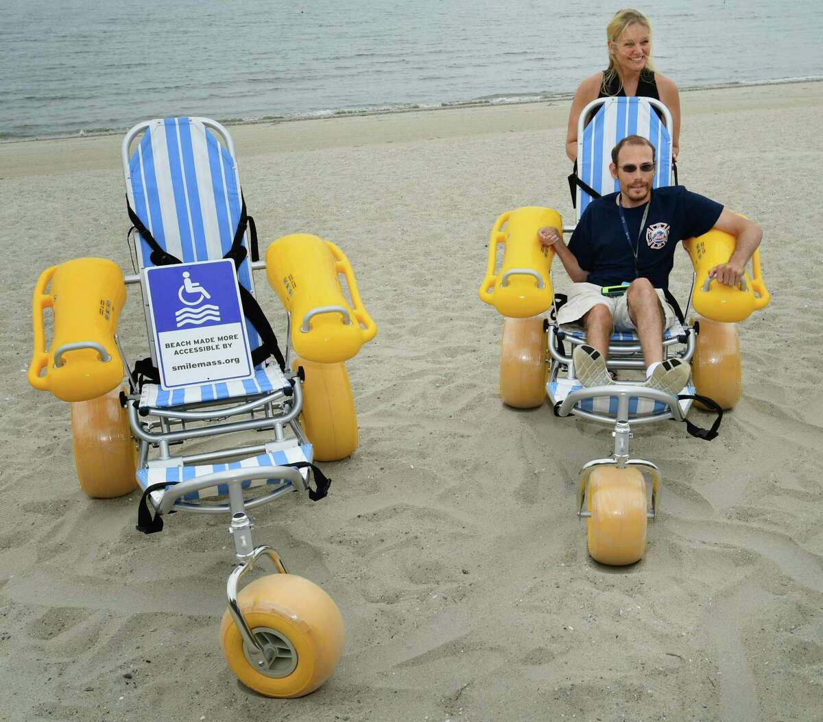 Floatable wheelchairs debut at area beaches