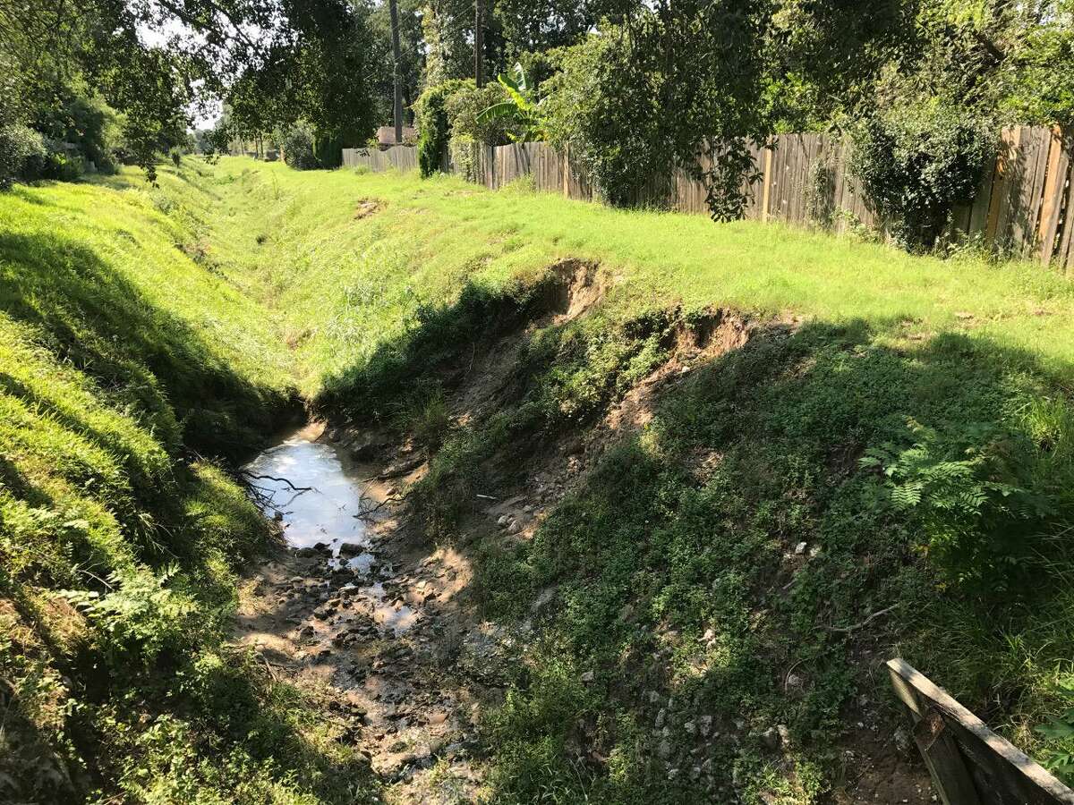 Erosion near Chestnut Ridge Road in Kingwood.