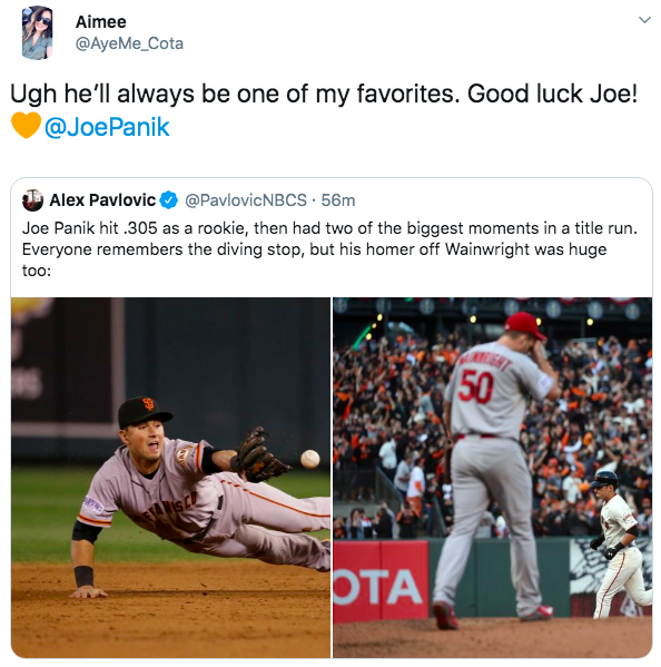 After Giants cut Joe Panik, fans remember second baseman's World