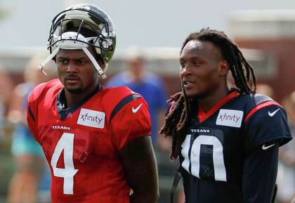 Texans Deshaun Watson Deandre Hopkins Connect On Multiple