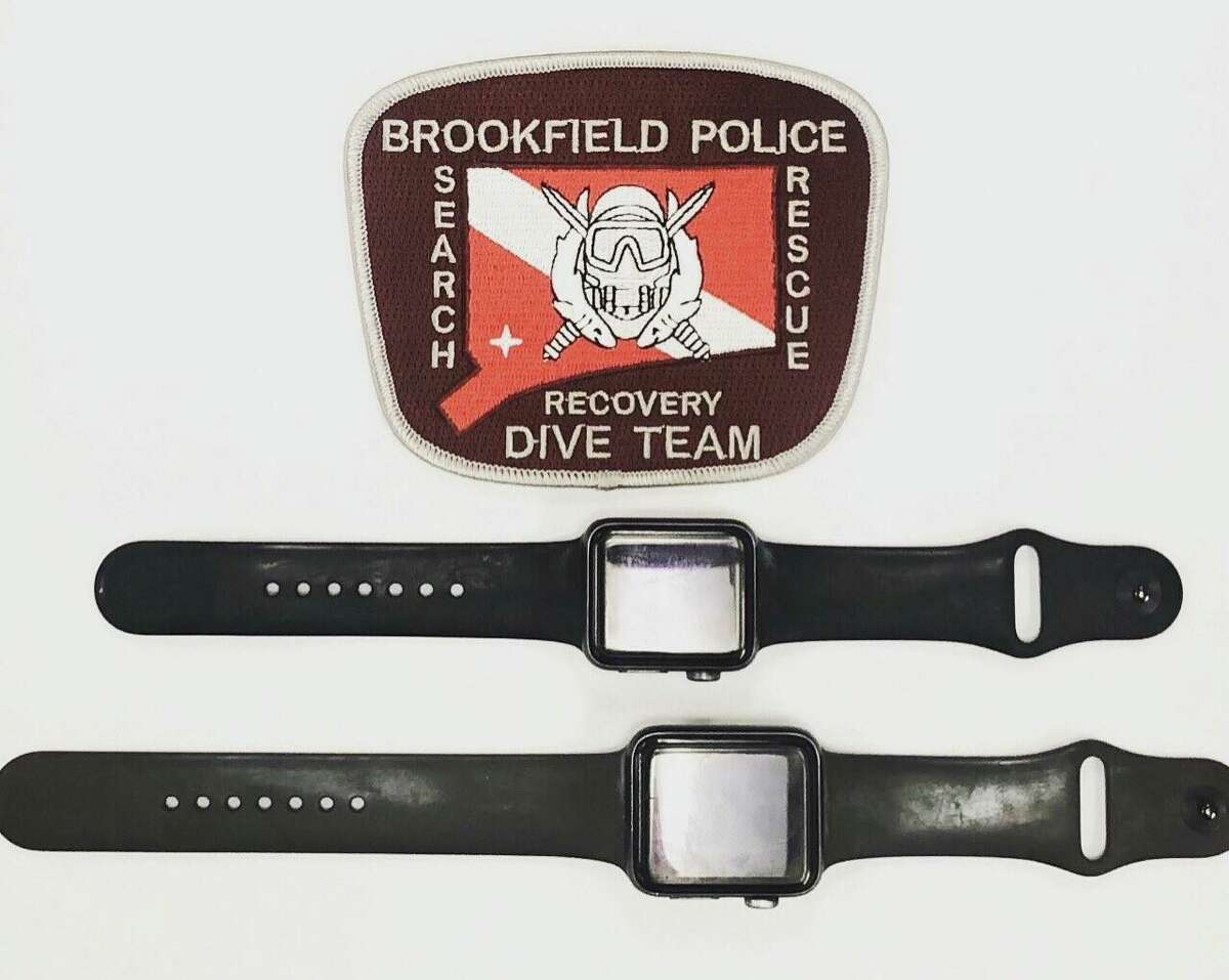 The Brookfield Police Dive Team found two Apple Watches Tuesday after a training exercise in Candlewood Lake.