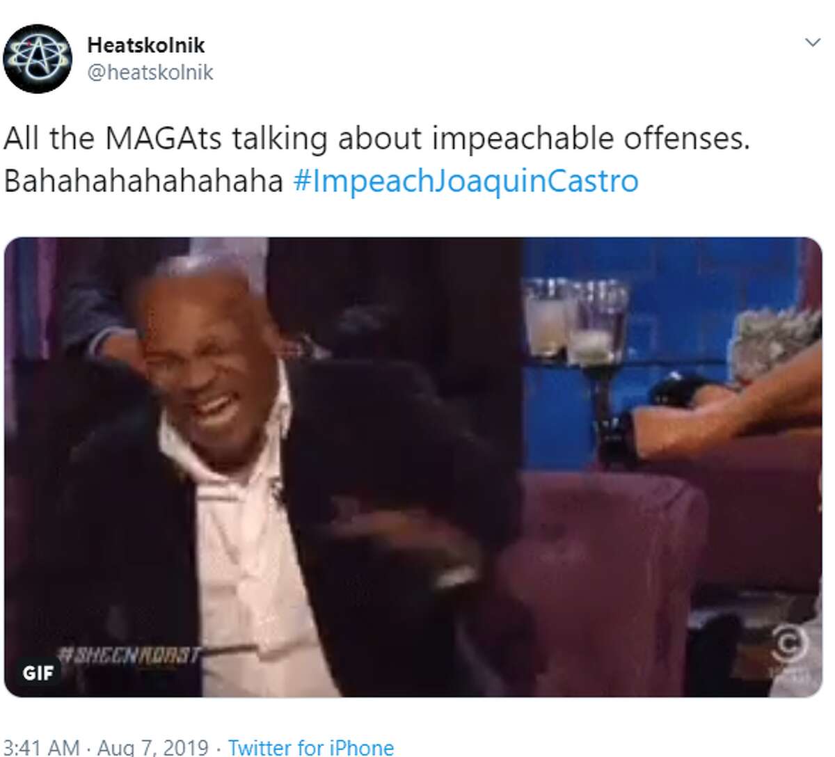 @heatskoInik: All the MAGAts talking about impeachable offenses. Bahahahahahahaha #ImpeachJoaquinCastro