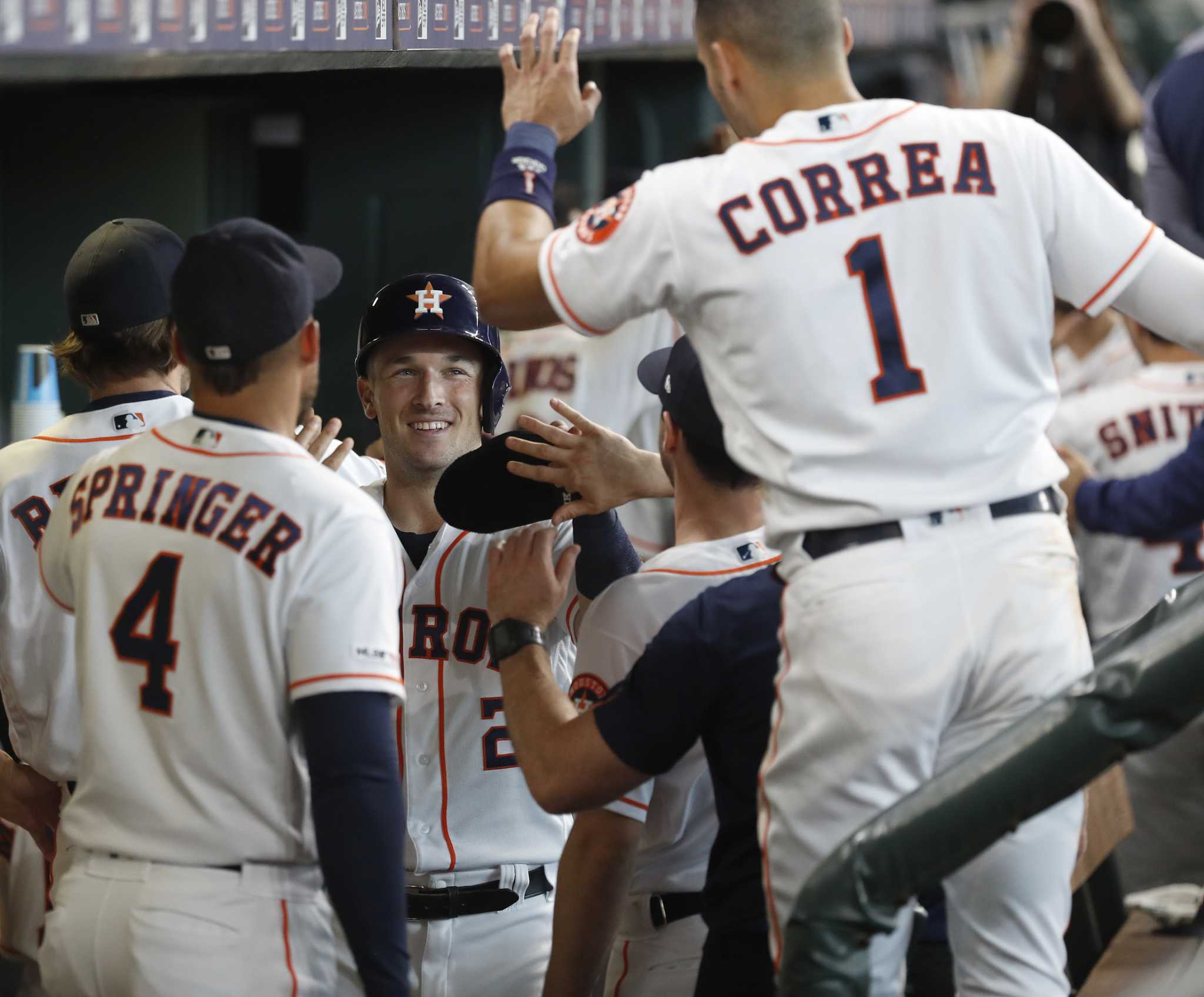 A crazy eight: Yuli Gurriel ties team RBI record as Astros rout Rockies