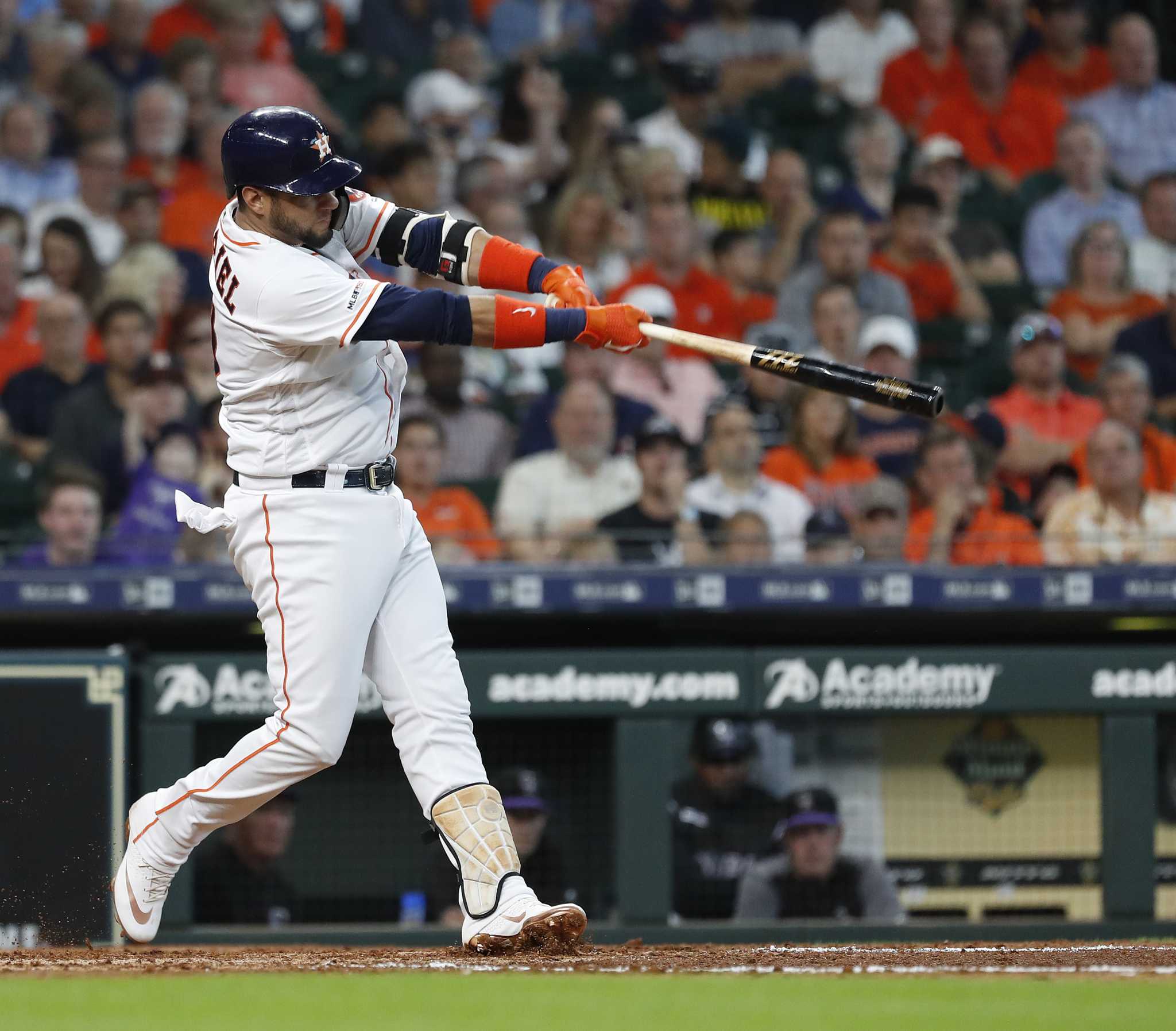 A crazy eight: Yuli Gurriel ties team RBI record as Astros rout Rockies