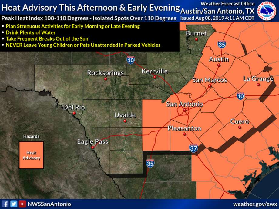 Heat Advisory In Effect Again For San Antonio San Antonio Express News