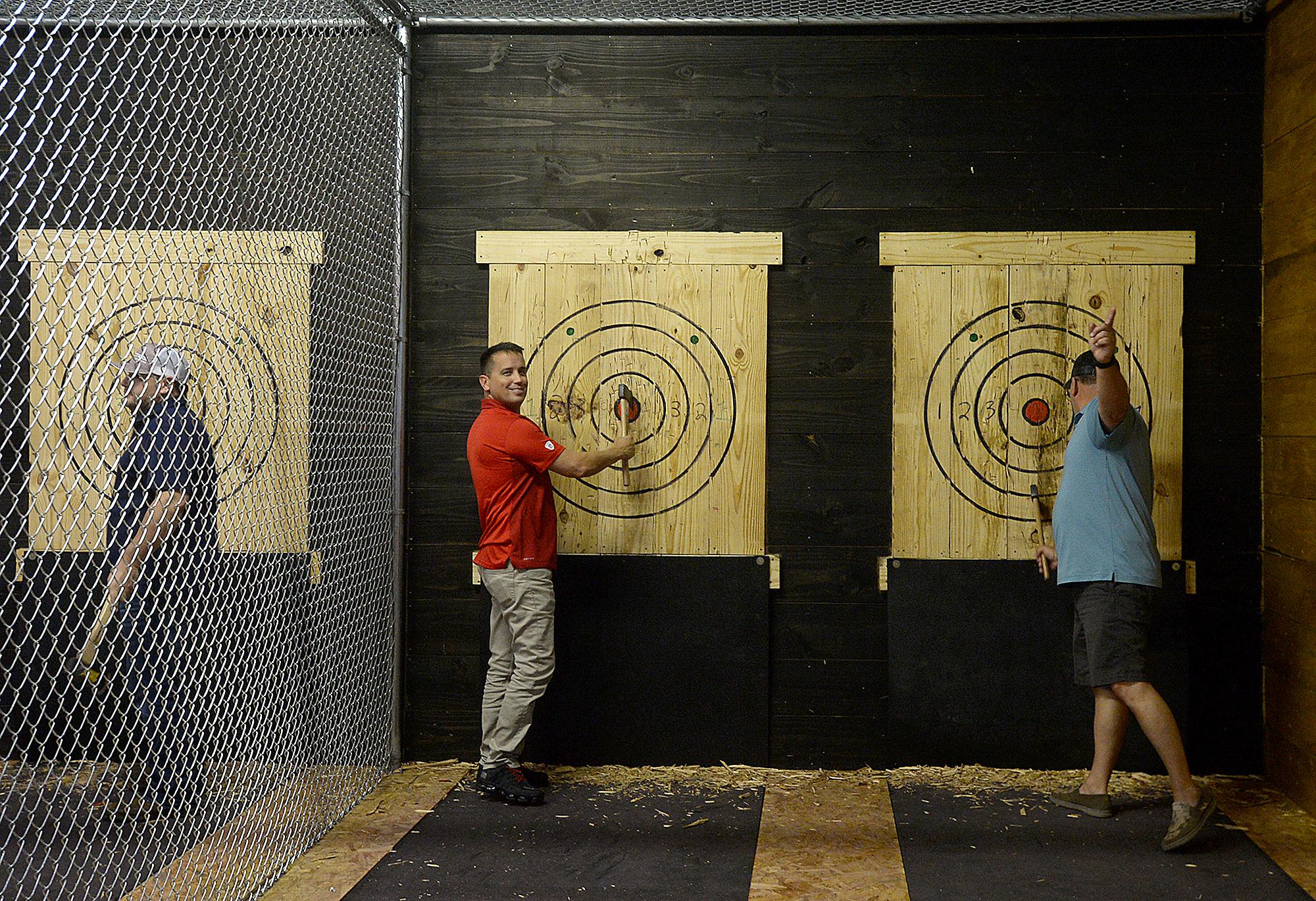 Photos Tour Mid County s new ax throwing spot