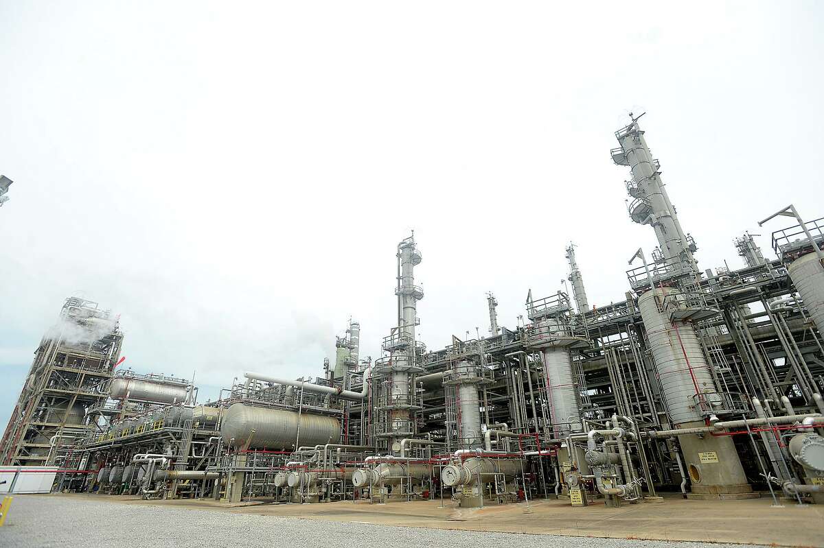 The propylene oxide unit at the Huntsman petrochemical plant in Port Neches is in full operation and was among the stops on a tour of the site Tuesday. The facility is expanding, constructing a third ethylene oxide unit, which, when in full operation by the end of the year will make Huntsman the largest ethylene oxide producer in the nation at an expected output of 3.8 million pounds per day. Following a tour of the site, executives held a lunch with employees, U.S. Congressman Randy Weber and representatives of Lamar University. Founder Jon Huntsman presented Lamar President Ken Evans with a check for $5 million, which will go toward establishing the Wayne Reaud Honors College. Photo taken Tuesday, September 1, 2015 Photo by Kim Brent