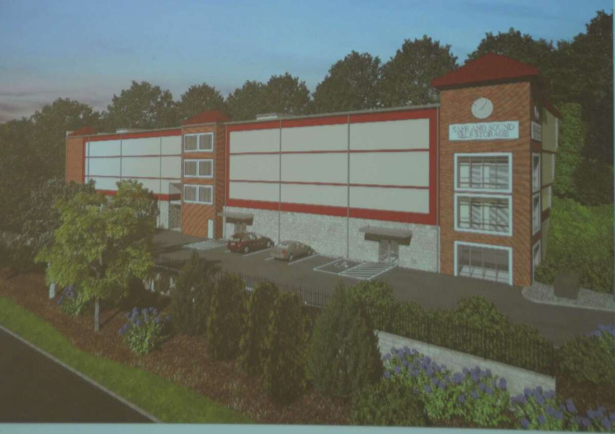 The self-storage facility proposed for 800 Ethan Allen Highway would be set into the hillside.