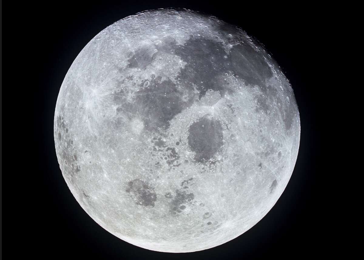 The moon from Apollo 11 On July 20, 1969, Apollo 11 astronauts Neil Armstrong and Edwin Aldrin made history by landing on the moon while pilot Michael Collins remained in lunar orbit. While returning home on July 21, the crew captured this picture of the full moon. Earth’s only natural satellite, it circles us from an average distance of 238,900 miles away.