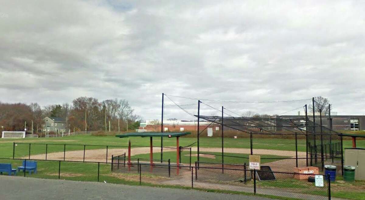 The soccer field at Fairfield Woods Middle School.