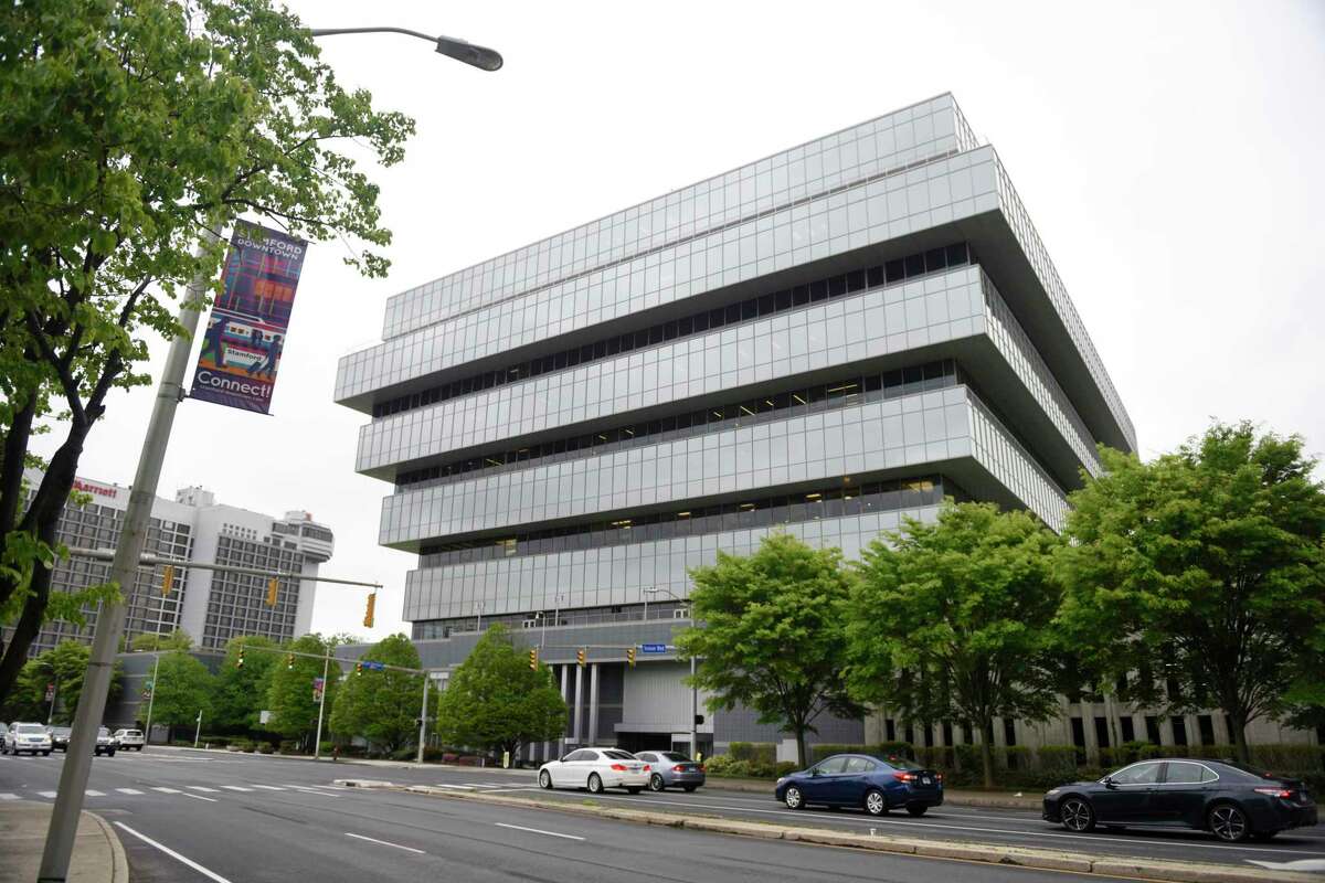 Purdue Pharma is headquartered at 201 Tresser Blvd., in downtown Stamford, Conn. The OxyContin maker plans to close a manufacturing plant in Durham, N.C., by the end of 2019.